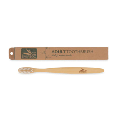 Go bamboo adult toothbrush. Diminish.