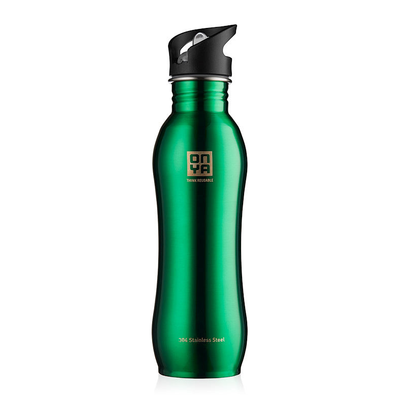 Load image into Gallery viewer, Onya 304 grade stainless steel reusable drink bottle green. Diminish. Adelaide Eco Shop.
