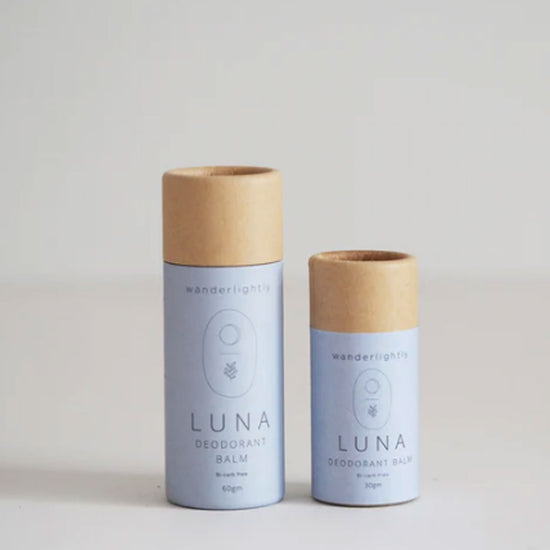 Wanderlightly luna plastic-free vegan and cruelty-free deodorant balm. Shop at Diminish.