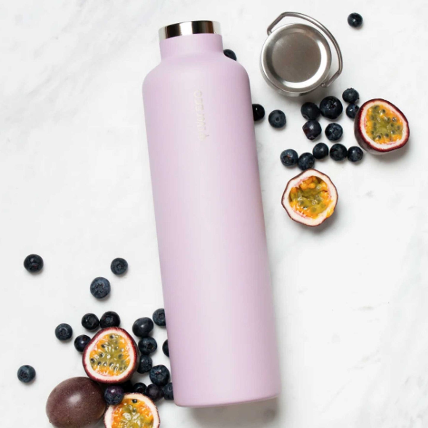 Ever eco purple reusable stainless steel drink bottle. Insulated. Diminish.