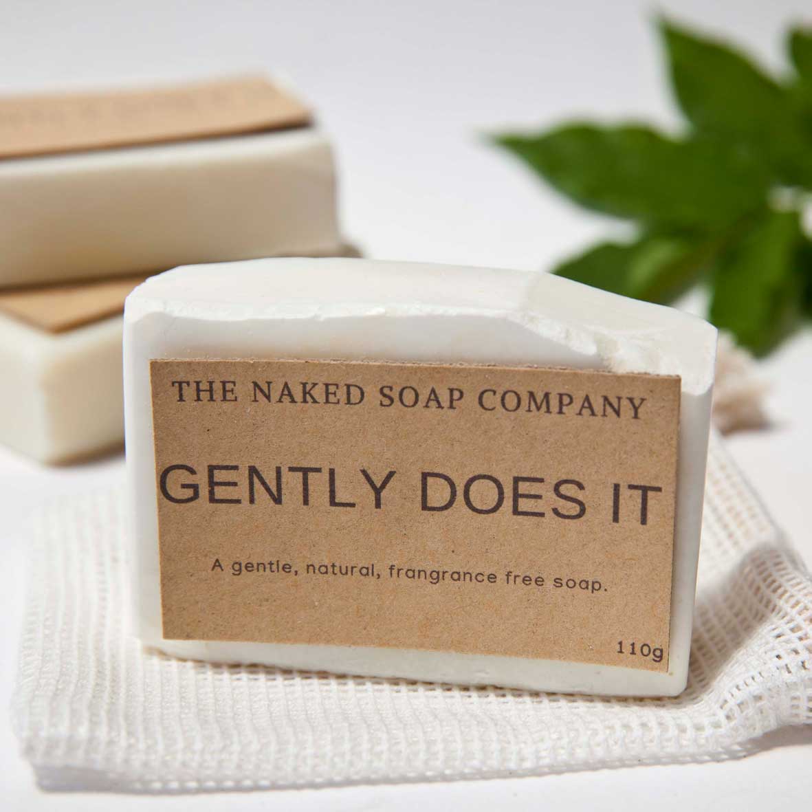 Gently does it all natural plastic free soap bar. A fragrance free soap. Diminish.
