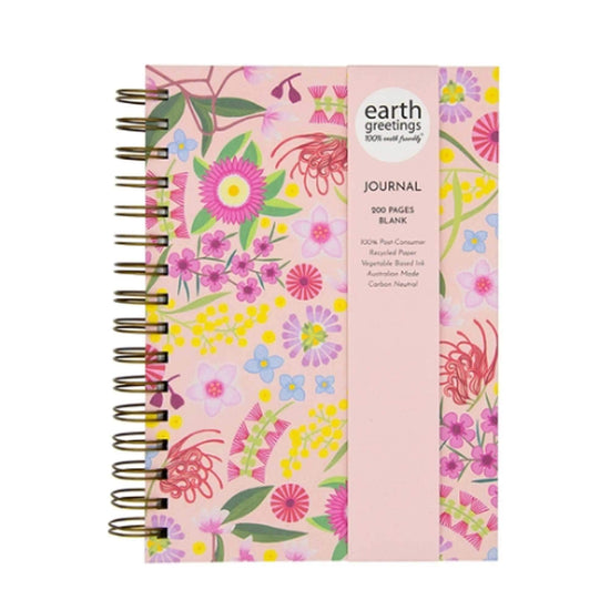 Earth Greetings Nature Inspired Journal with 100% Post-Consumer Recycled Paper. 200 pages. Diminish.