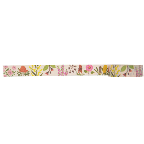 Paper washi tape featuring australian wildflowers