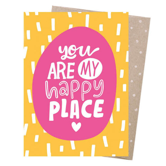 Load image into Gallery viewer, Earth Greetings You are my Happy Place Plastic-free valentine&amp;#39;s gift card. Diminish.
