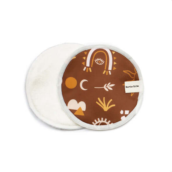 Load image into Gallery viewer, Earth&amp;#39;s tripe earth inspired bamboo cotton reusable nursing pad.

