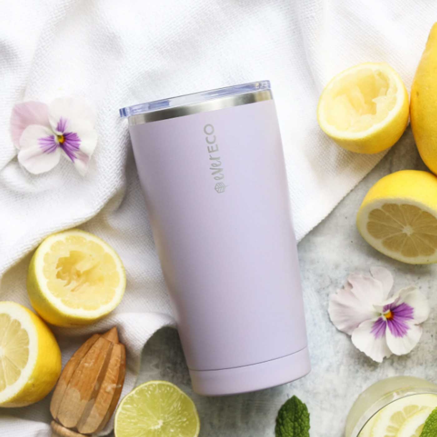 Load image into Gallery viewer, Ever Eco Purple double walled stainless steel eco-friendly reusable tumbler.
