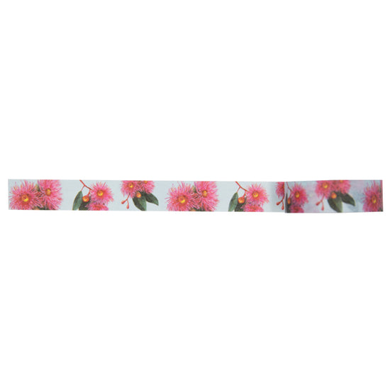 Strip of earth greetings eco and plastic-free washi tape with gumflowers. Removable tape.