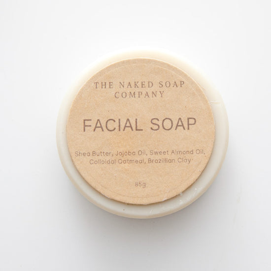 1 round bar of plastic free eco friendly facial soap. Adelaide eco shop.