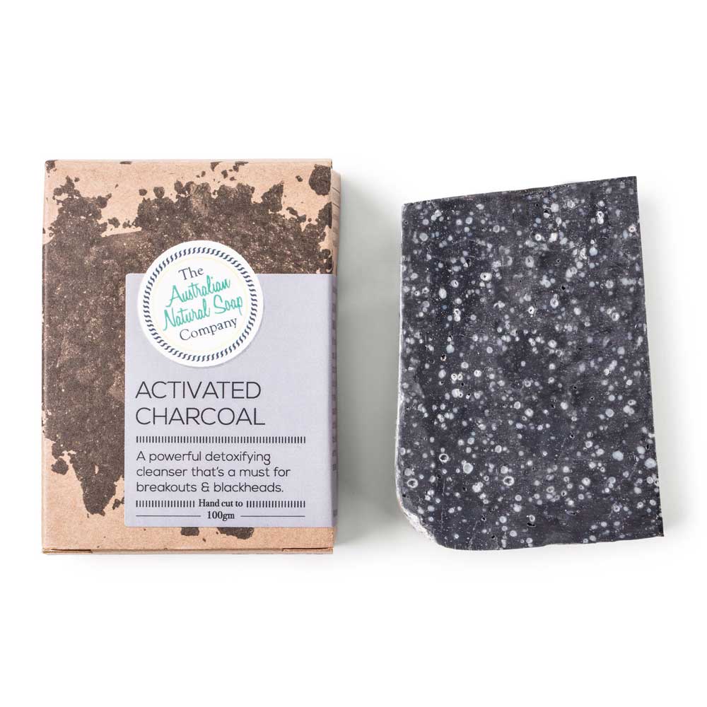 Load image into Gallery viewer, The Australian Natural Soap Company Activated Charcoal Soap for cleansing. Adelaide eco shop..
