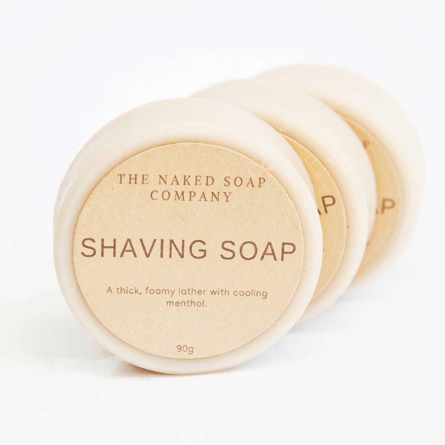 Load image into Gallery viewer, All natural plastic-free shaving soap. Vegan &amp;amp; cruelty-free.
