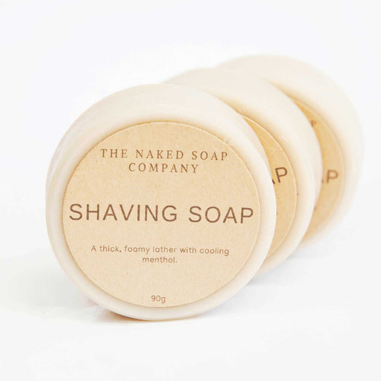 Load image into Gallery viewer, All natural plastic-free shaving soap. Vegan &amp;amp; cruelty-free.
