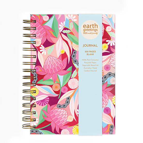 Earth Greetings 100% earth friendy journal with 200 blank pages. Eco Store. Diminish.