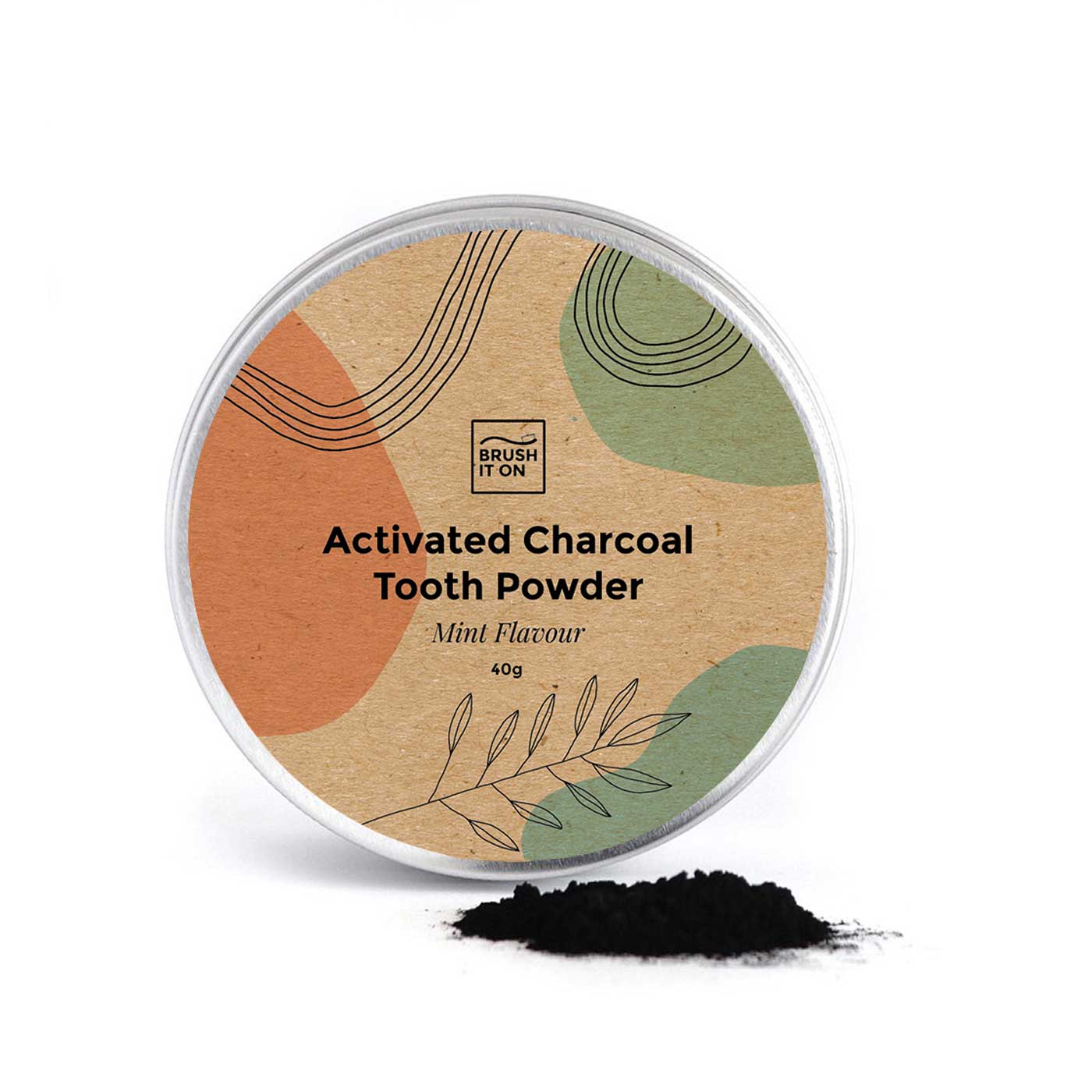 1 tub of Brush it On activated charcoal tooth powder. eco-friendly and all natural activated charcoal tooth powder.