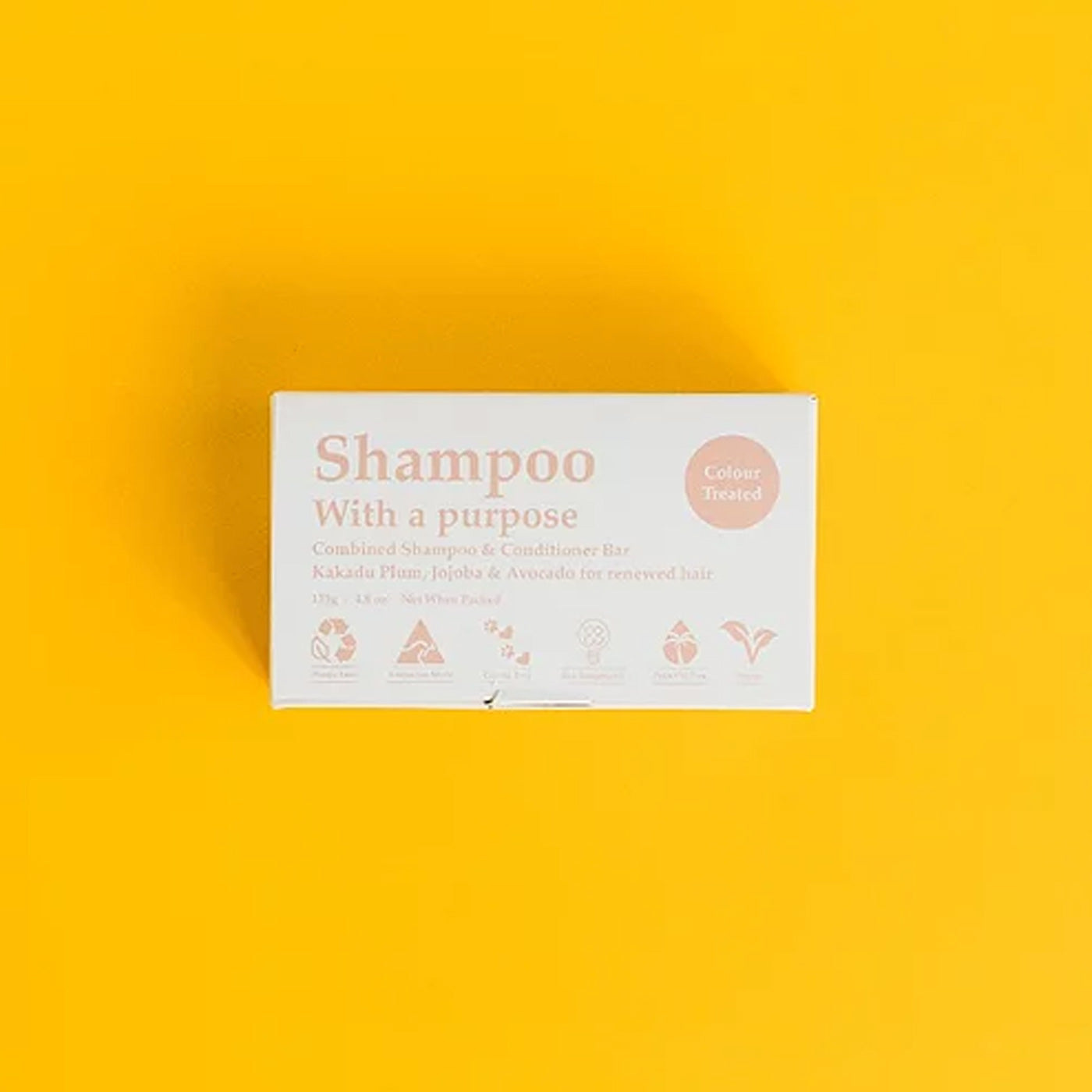 Shampoo with a purpose vegan shampoo and conditioner bar.  Plastic-free. Diminish.