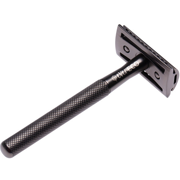 Load image into Gallery viewer, Reusable plastic-free matt black safety razor. Planet-friendly.

