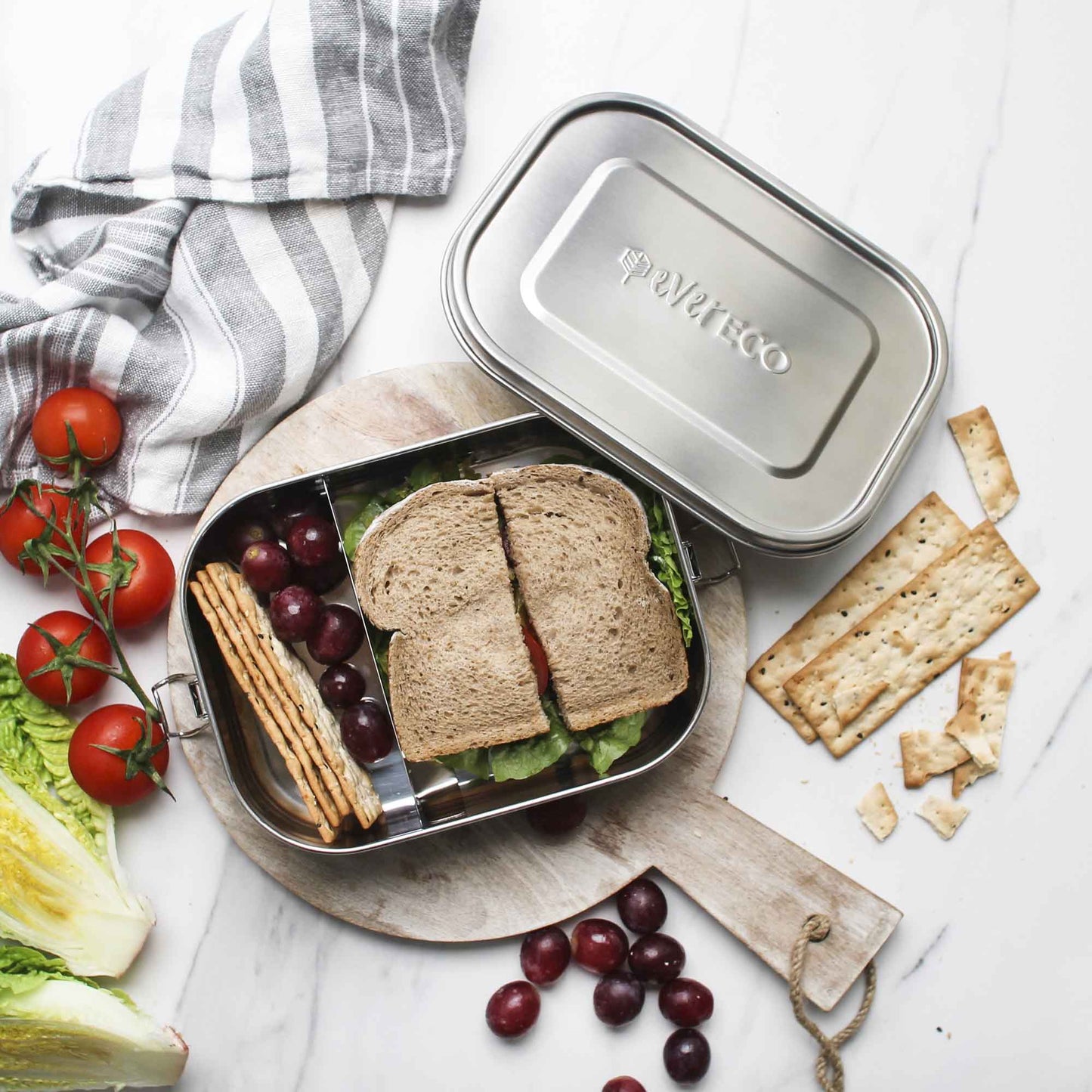 Load image into Gallery viewer, Plastic free ever eco bento box with removable divider.
