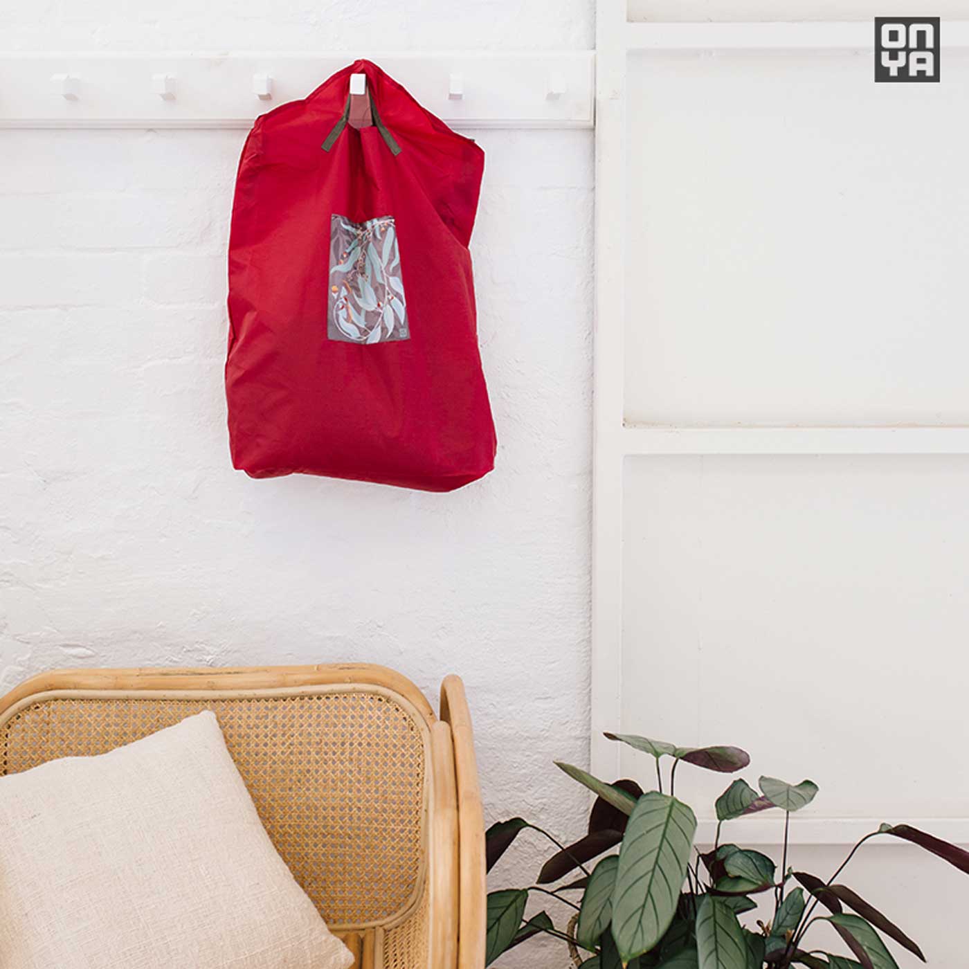 Onya red reusable shopping bag. Adelaide Eco Shop.