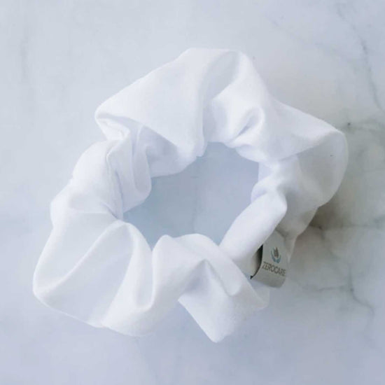1 plastic-free eco scrunchie - white
